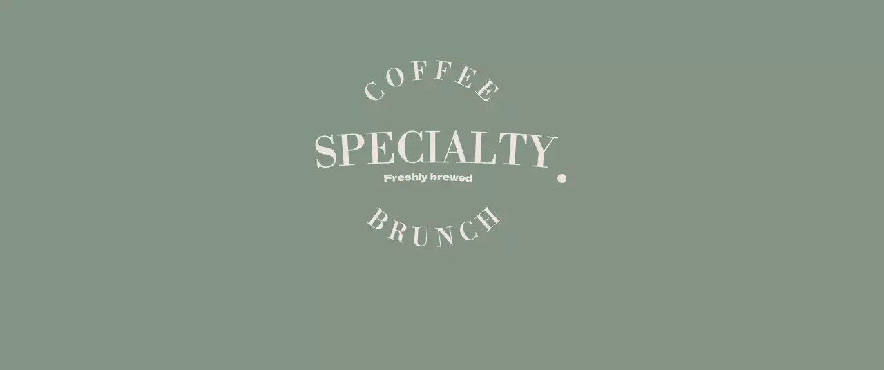 緑 シンプル コーヒー ロゴ 感性テキスト