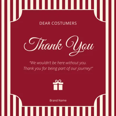 Red and Beige Retro Vintage New Year Greeting Social Media Square