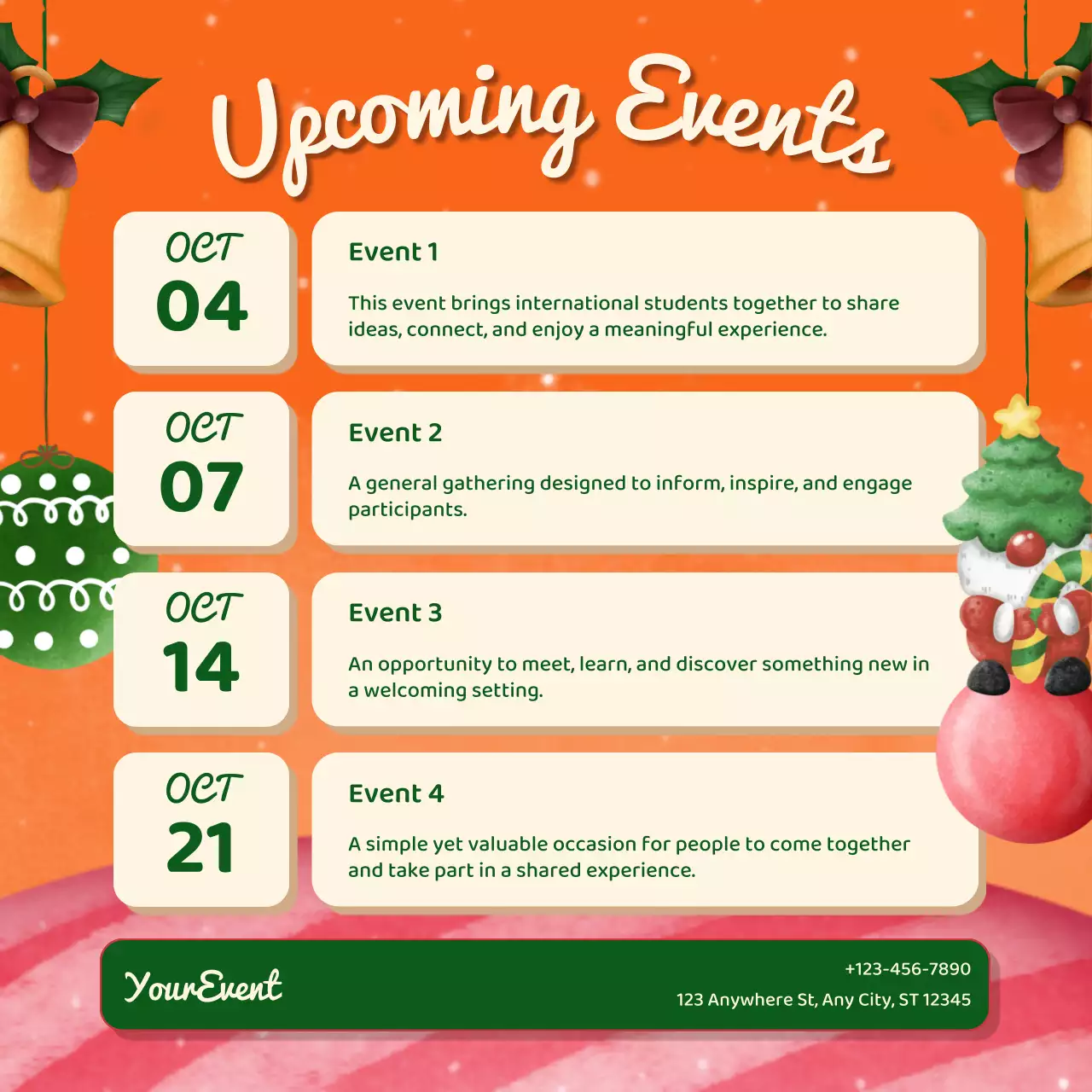 Orange Festive Event Announcement Instagram Post