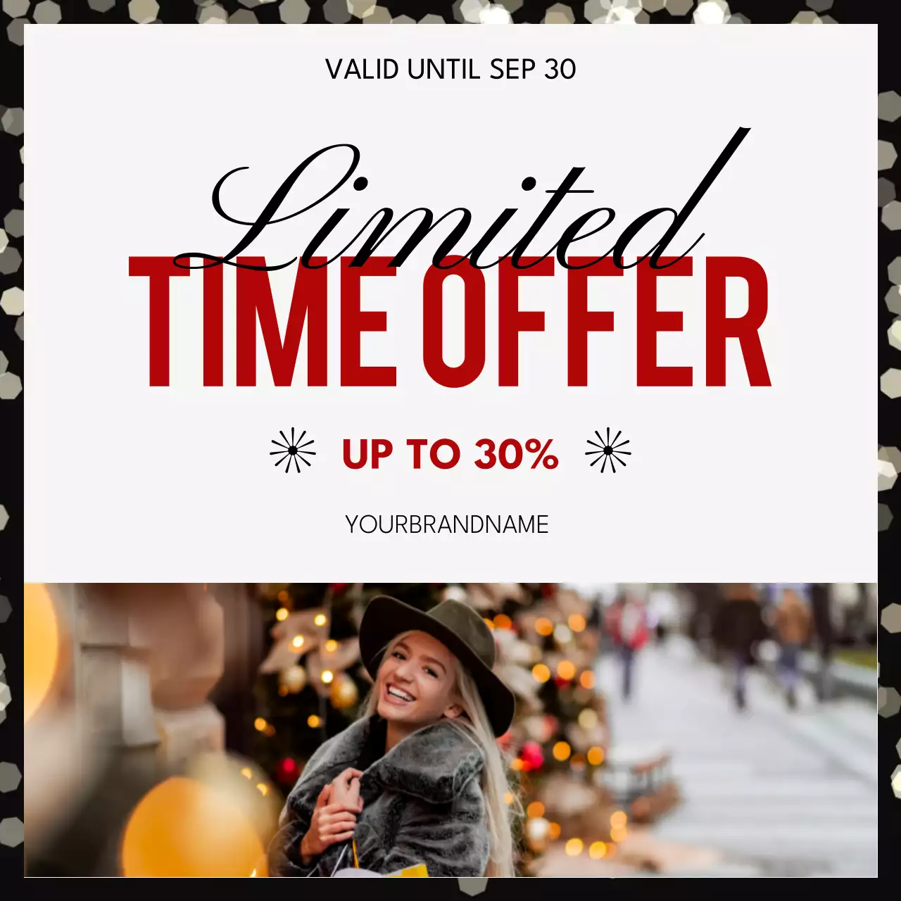 Red Modern Christmas Sale Promotion Instagram Post