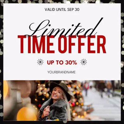 Red Modern Christmas Sale Promotion Instagram Post