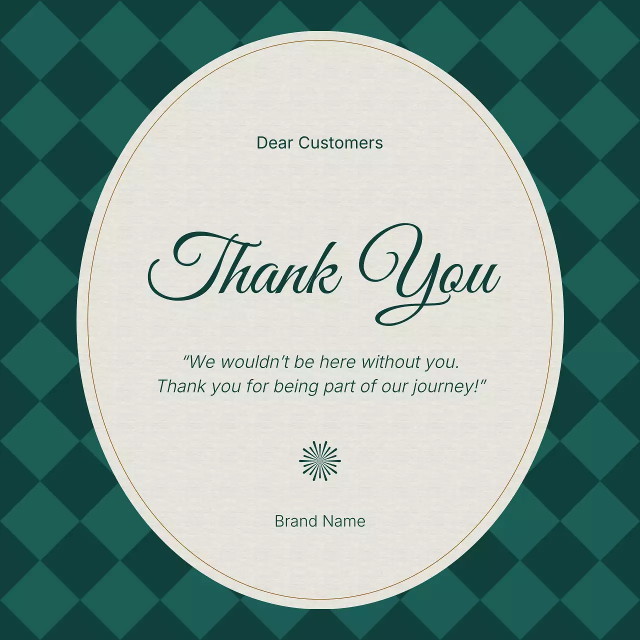 Green and White Vintage Classic New Year Greeting Social Media Square