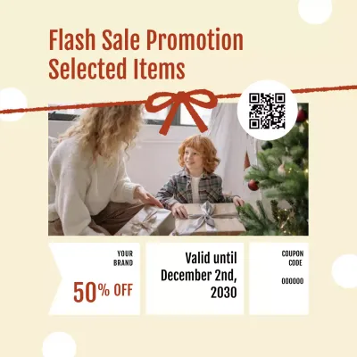 Beige Vintage Holiday Sale Promotion Post
