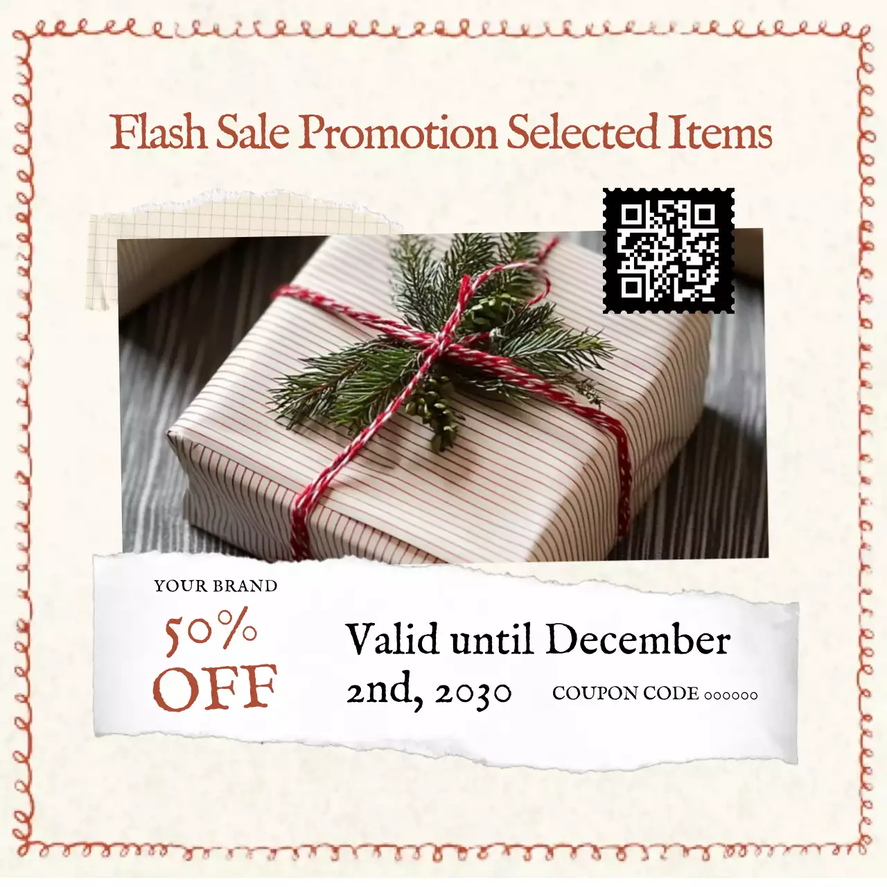 Beige Vintage Sale Promotion Post