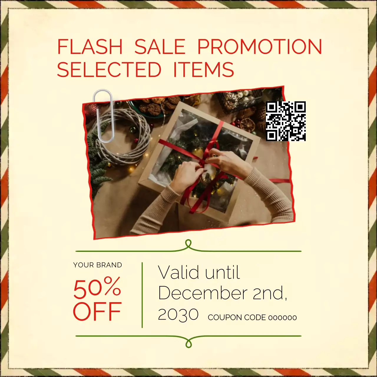 Beige Retro Sale Promotion Post