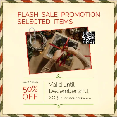 Beige Retro Sale Promotion Post