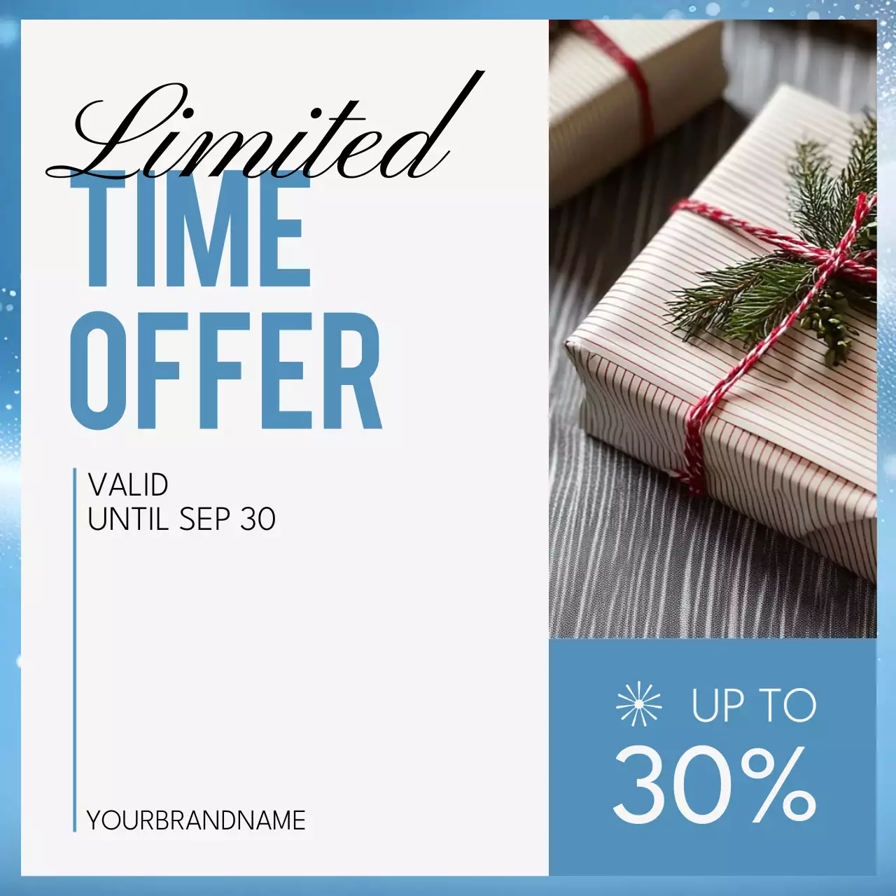 Red Modern Christmas Sale Promotion Instagram Post