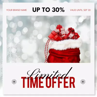 Red Modern Christmas Sale Promotion Instagram Post