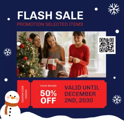 Navy Festive Holiday Promotion Post