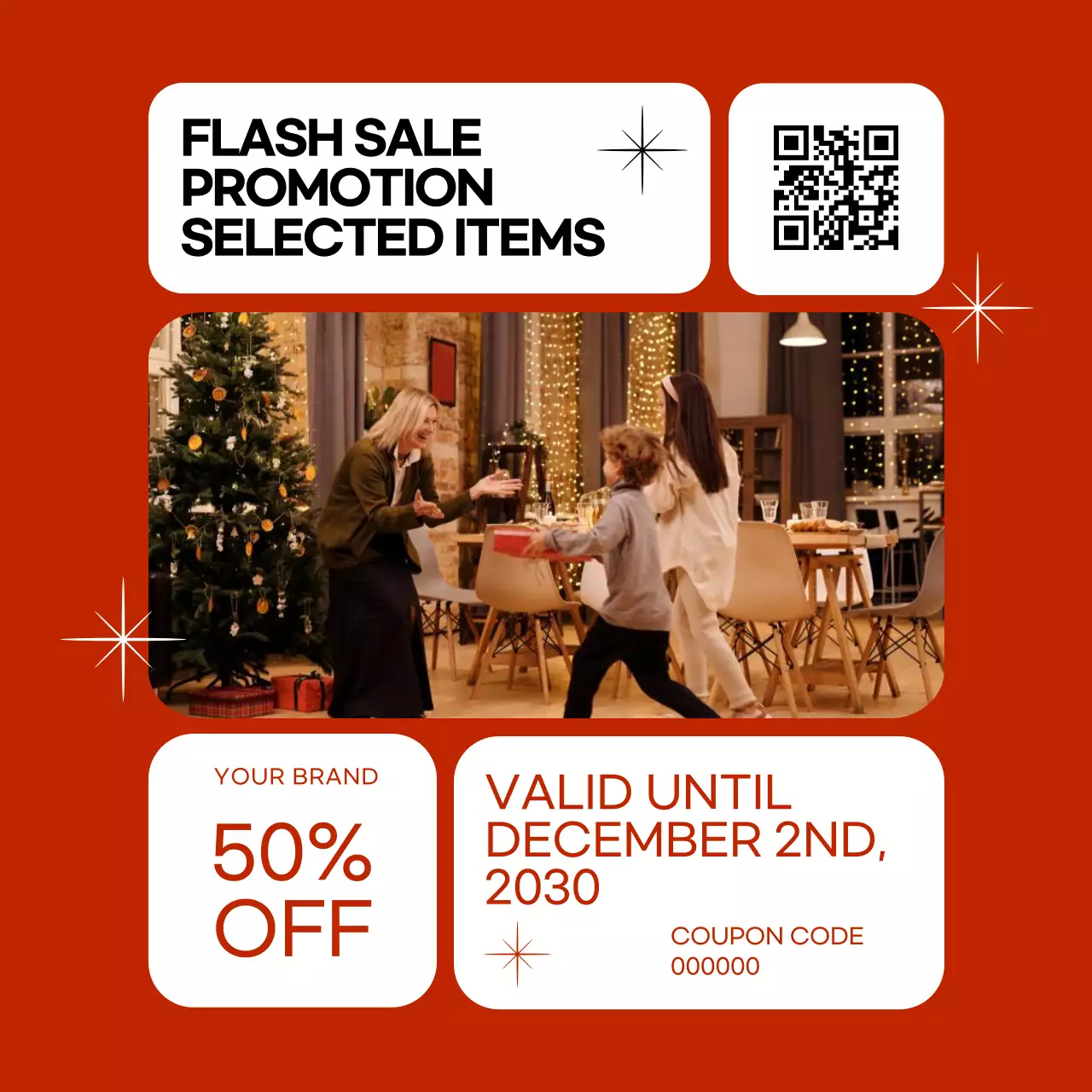 Red Modern Sale Promotion Post