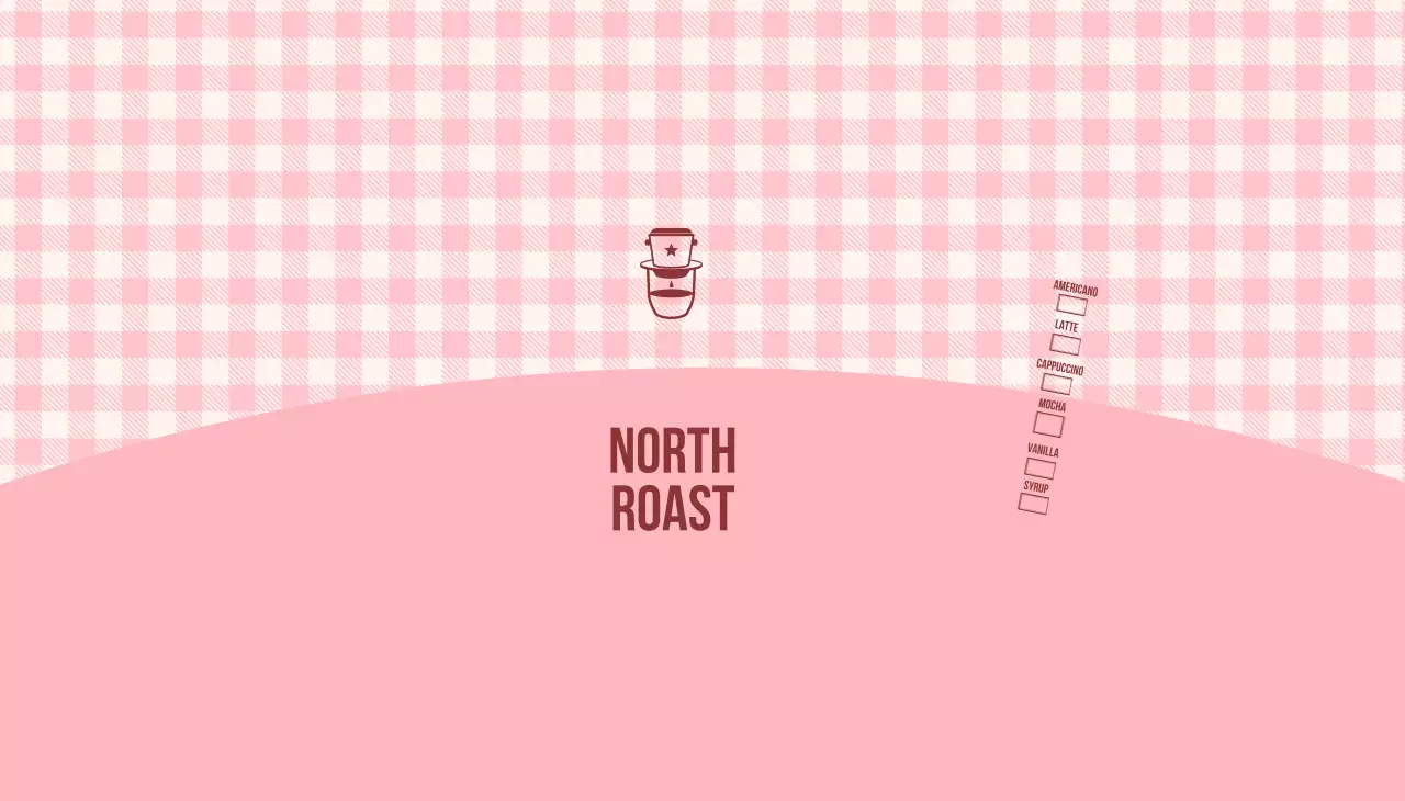 ピンク キュート コーヒー ラベル