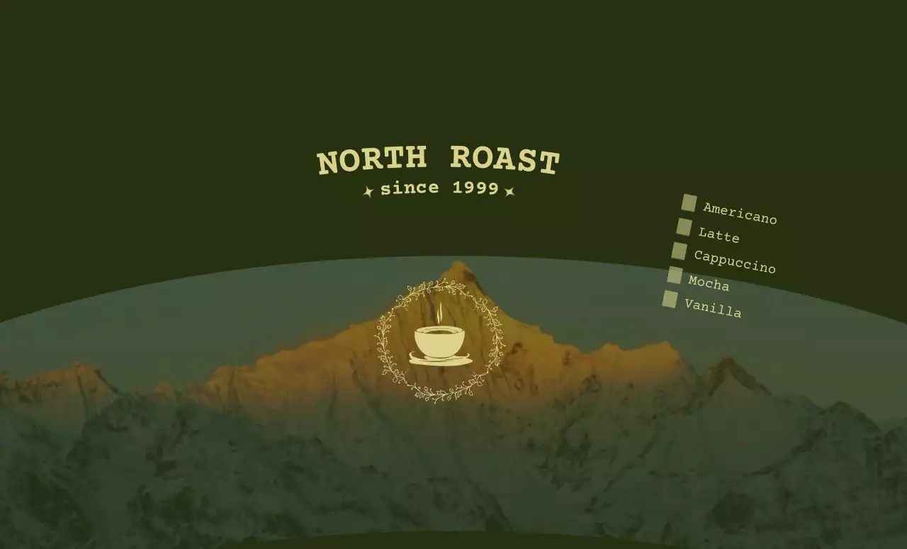 緑 ビンテージ カフェ メニュー