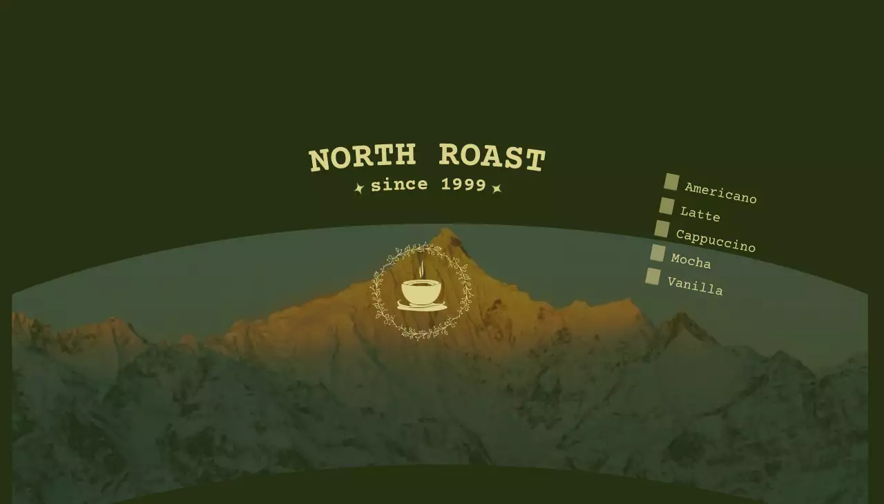 緑 ビンテージ カフェ メニュー