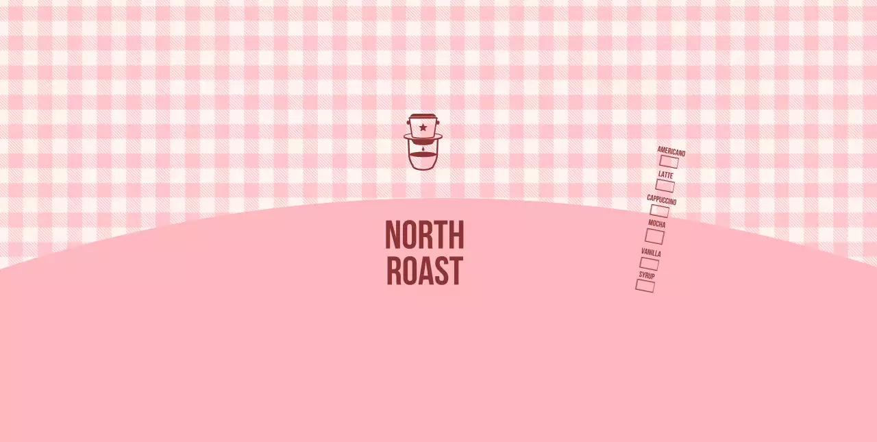 ピンク キュート コーヒー ラベル