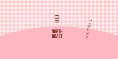 ピンク キュート コーヒー ラベル