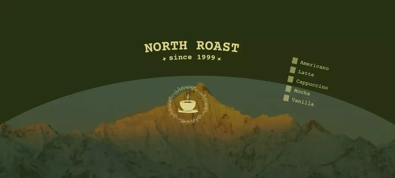 緑 ビンテージ カフェ メニュー