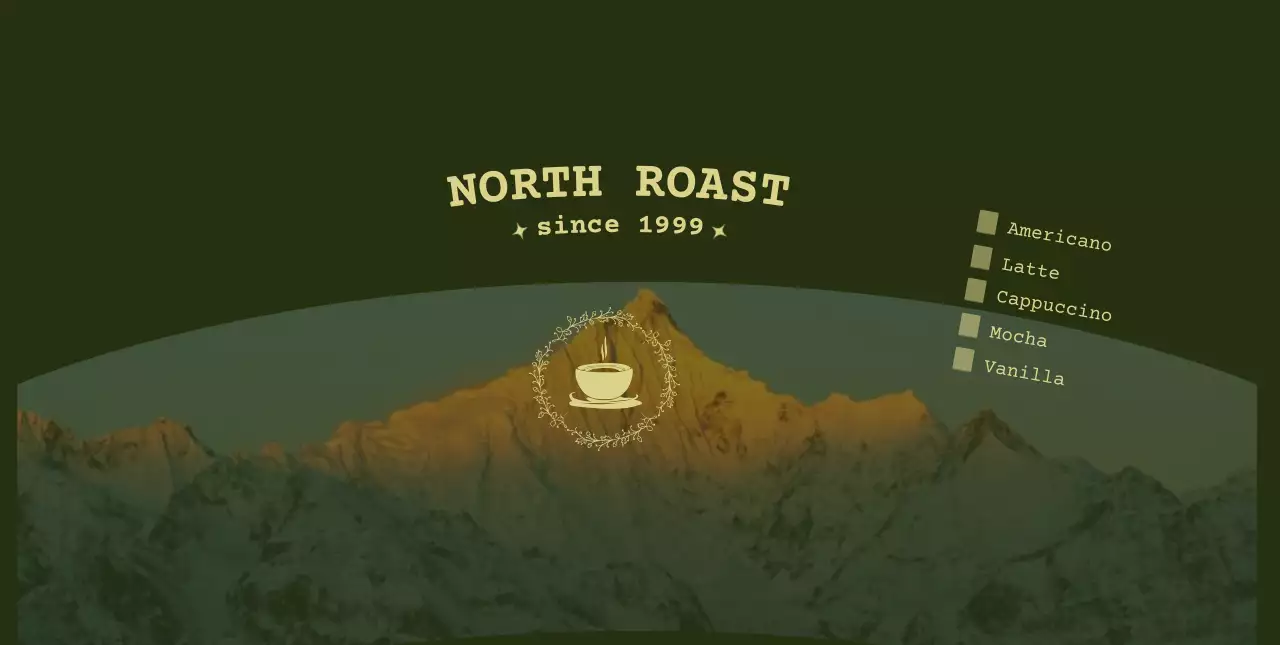 緑 ビンテージ カフェ メニュー