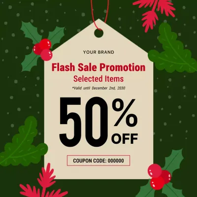 Green Festive Sale Promotion Post