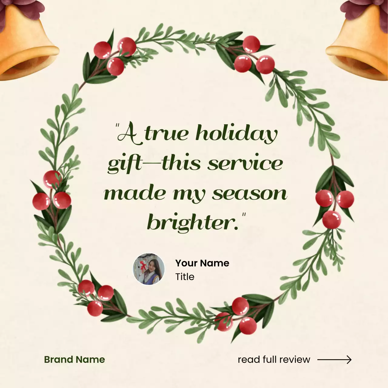 Red Traditional Christmas Invitation Social Media