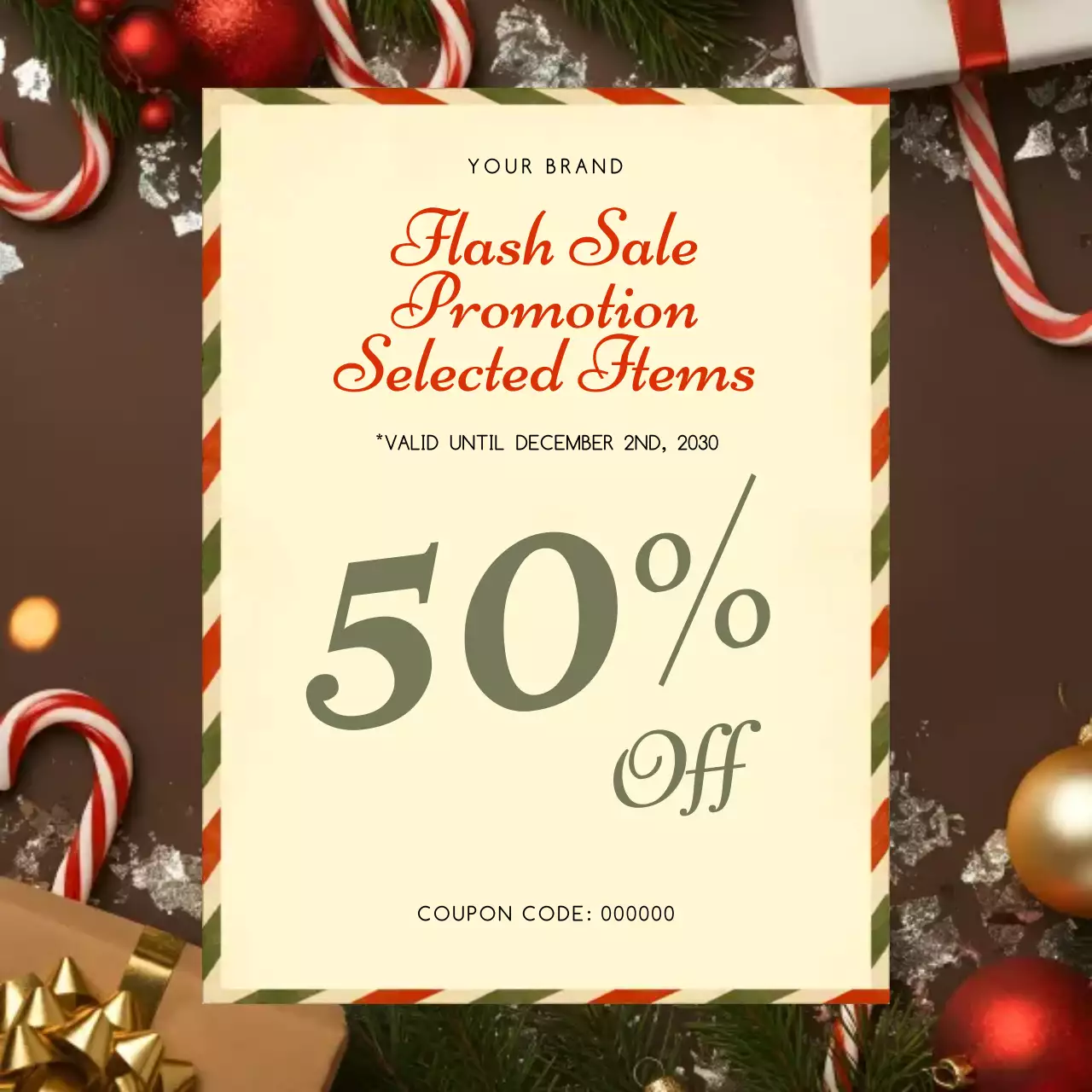 Beige Classic Holiday Promotion Post