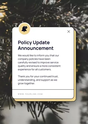 Beige Modern Policy Announcement Poster