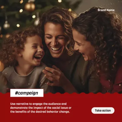 Red Modern Family Promotion Social Media Post