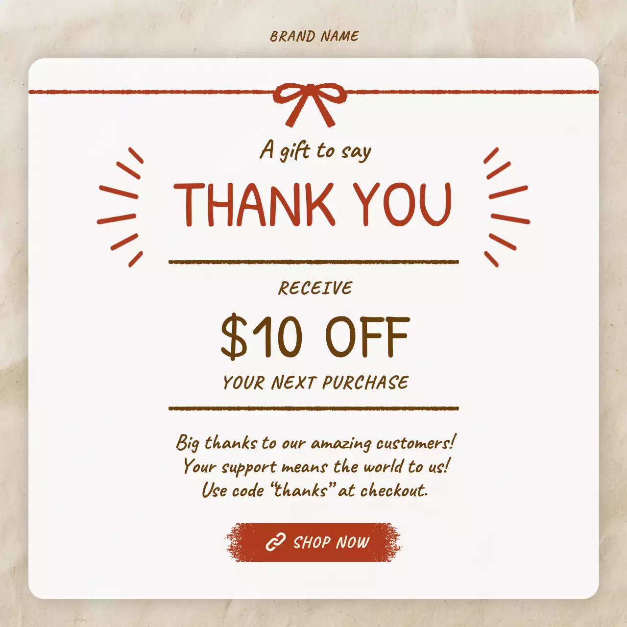 Simple Handwriting New Year Card Promotion for Social Media