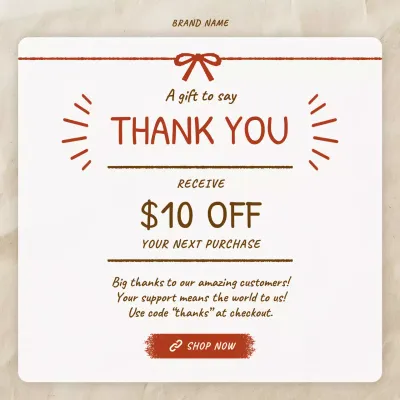 Simple Handwriting New Year Card Promotion for Social Media