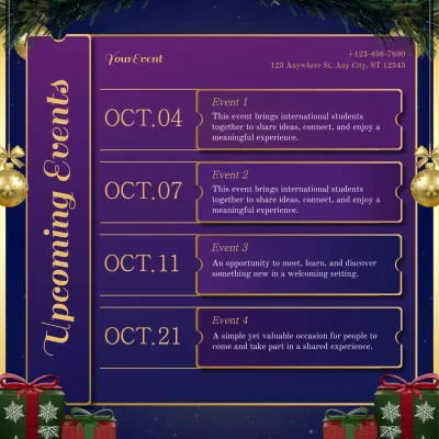 Purple Elegant Christmas Event Announcement Instagram Post