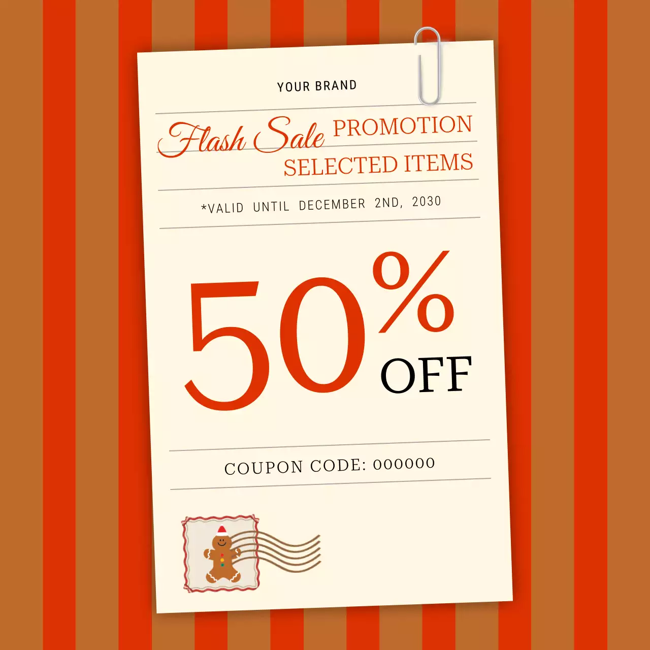 Orange Vintage Sale Promotion Post