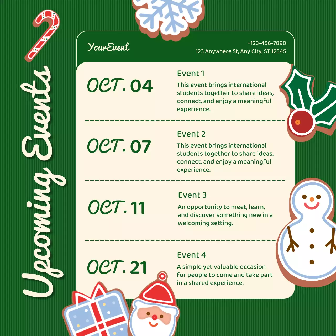 Green Festive Event Announcement Instagram Post