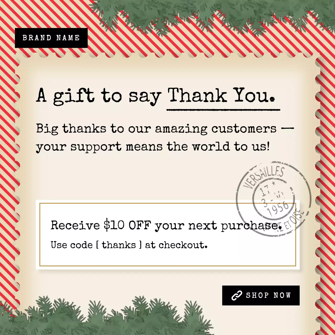 Christmas Vintage Gift Promotion for Social Media