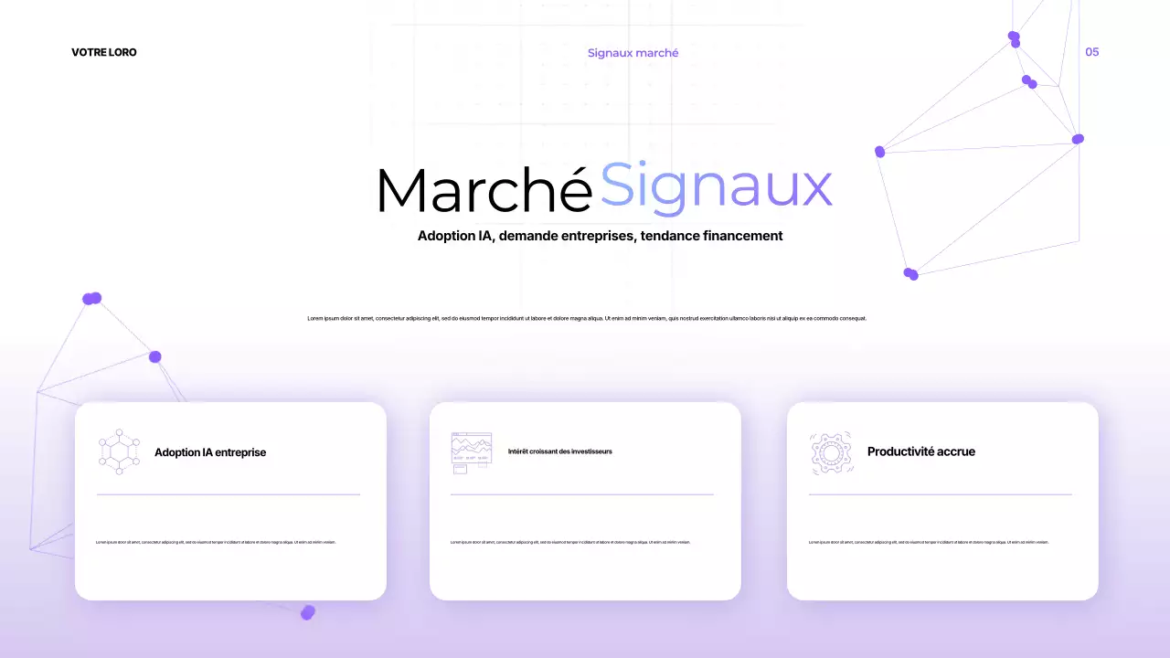 Présentation moderne sur la productivité violette