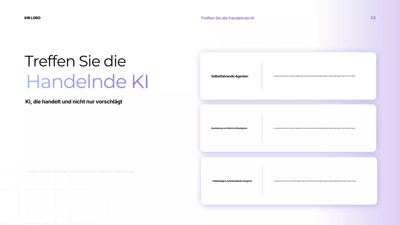 Lila Präsentation zur modernen Produktivität