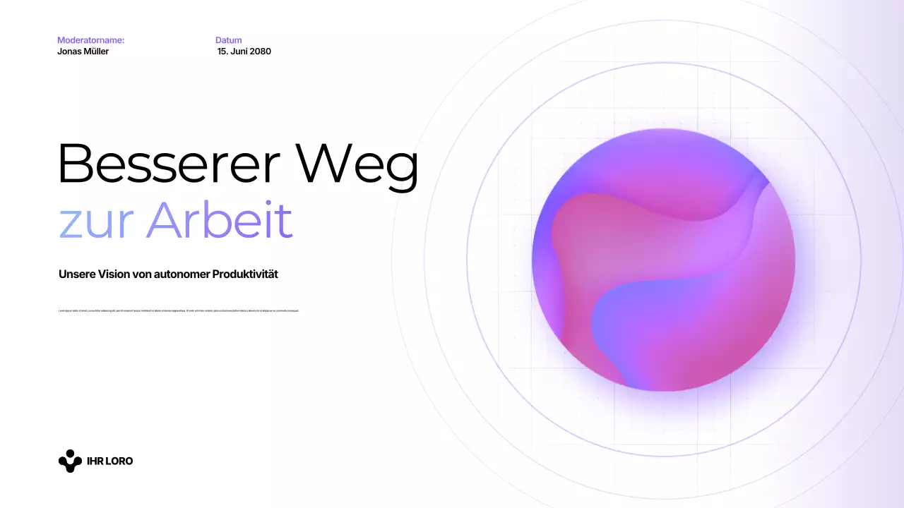 Lila Präsentation zur modernen Produktivität