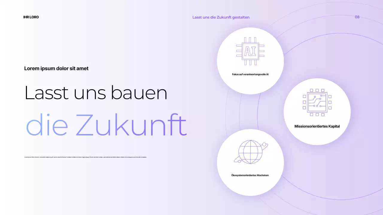 Lila Präsentation zur modernen Produktivität