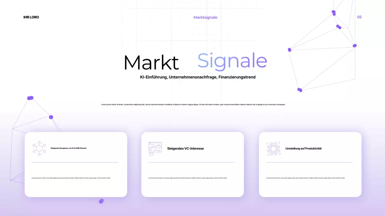 Lila Präsentation zur modernen Produktivität