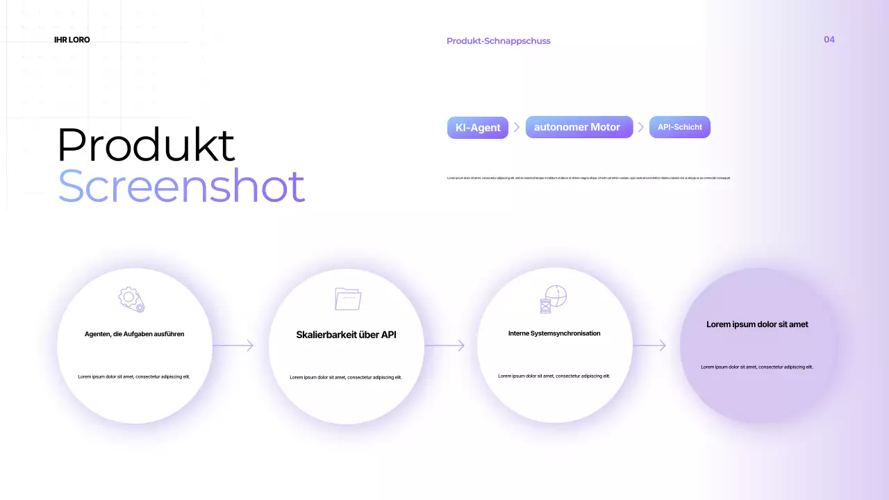 Lila Präsentation zur modernen Produktivität