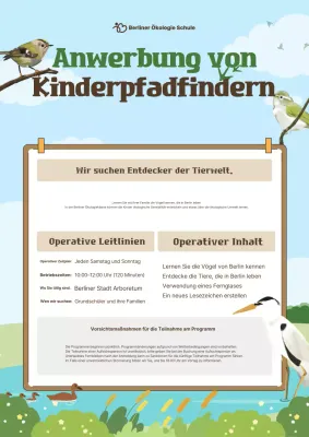 Stellenausschreibung des Sky Blue Nature Observation Teams