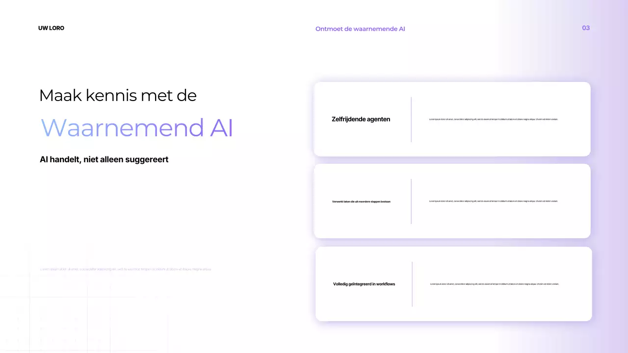 Paarse moderne productiviteitspresentatie
