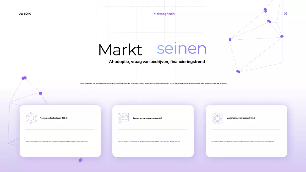 Paarse moderne productiviteitspresentatie