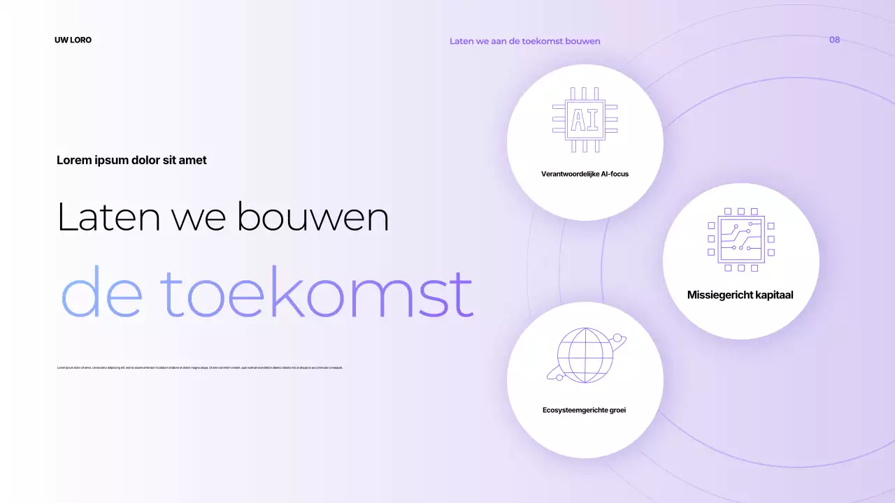 Paarse moderne productiviteitspresentatie