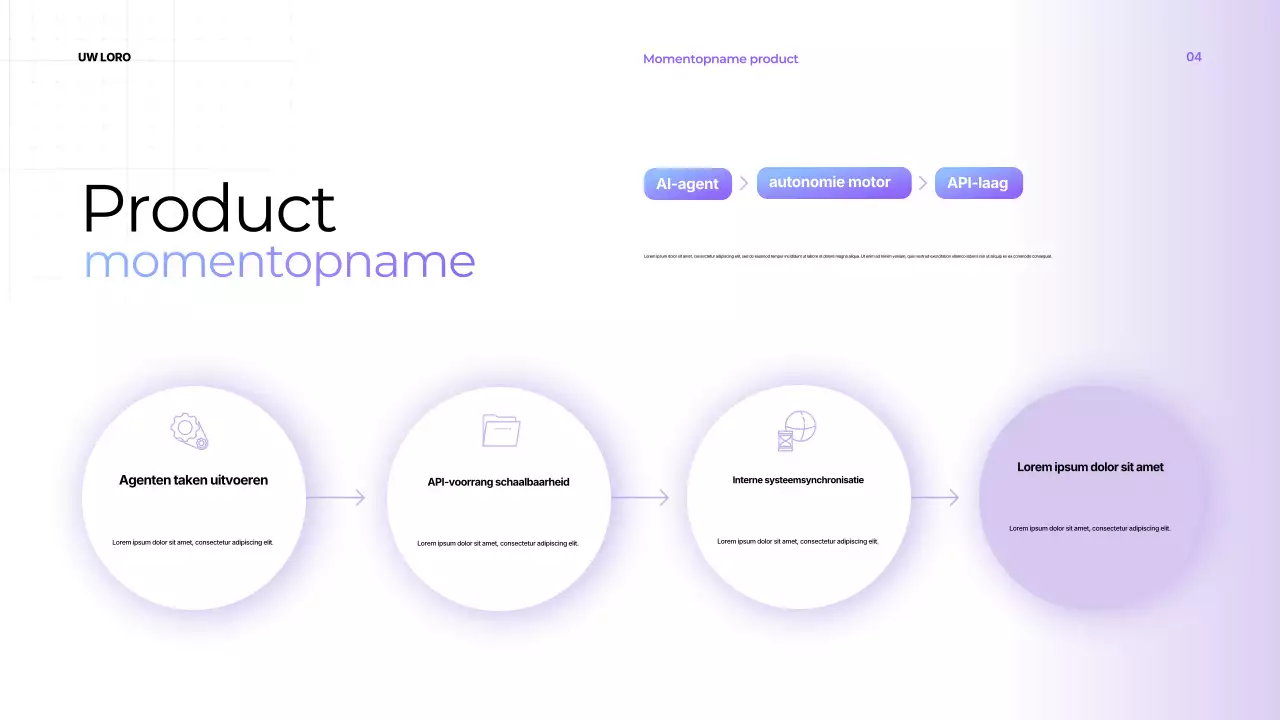 Paarse moderne productiviteitspresentatie