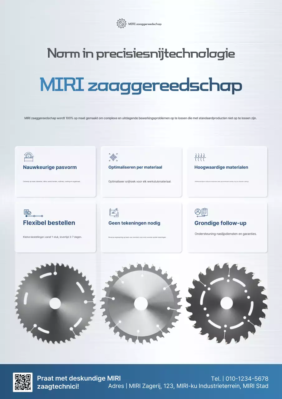 Productpromotie van Gray Clean Cutting Technology