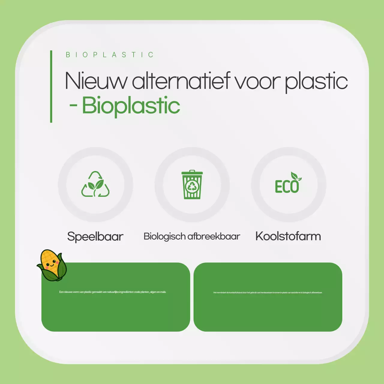 Promotie van een schoon, groen en milieuvriendelijk plasticbedrijf