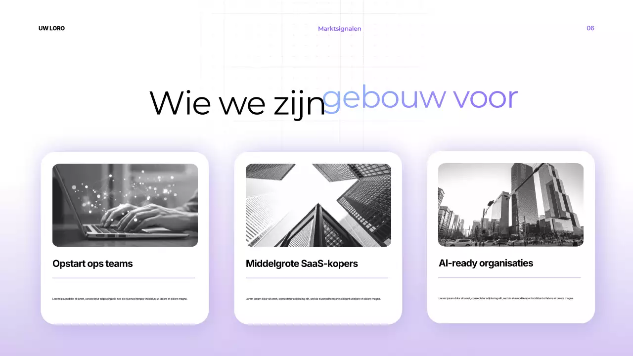 Paarse moderne productiviteitspresentatie