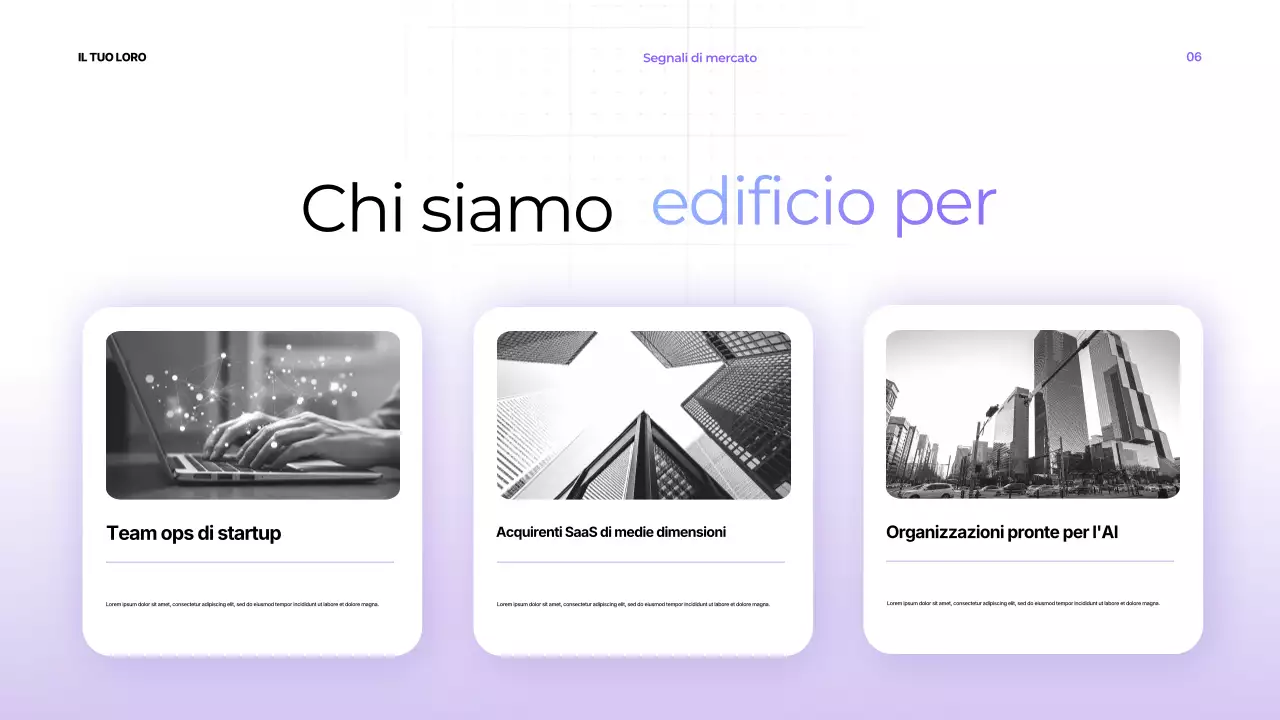 Presentazione sulla produttività moderna viola