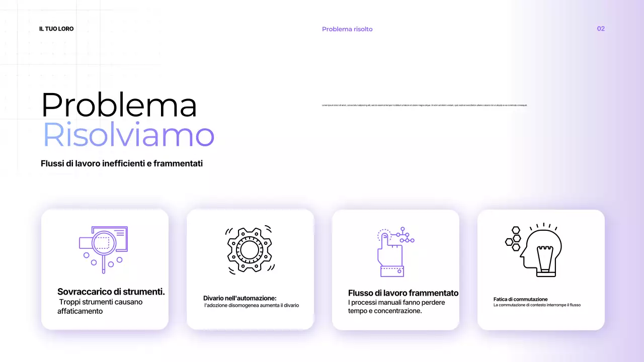 Presentazione sulla produttività moderna viola