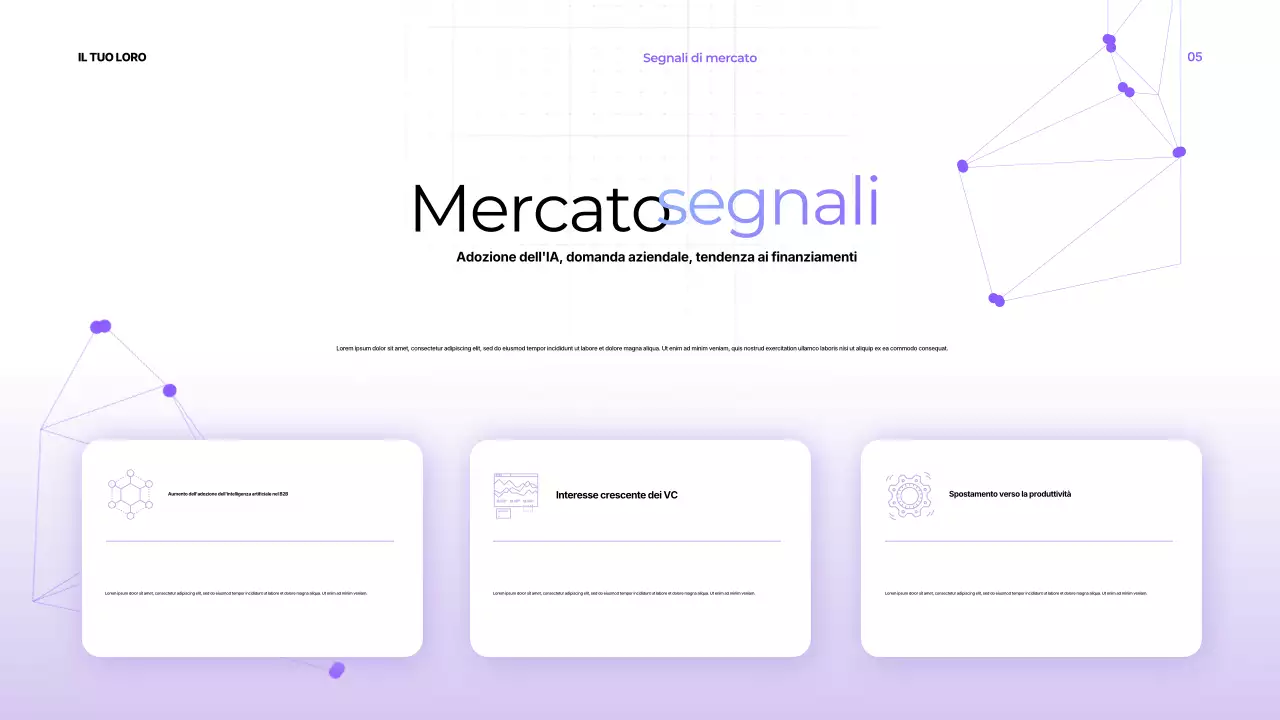 Presentazione sulla produttività moderna viola