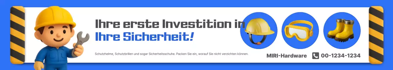 Blue Simple Sicherheitskampagne